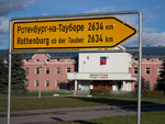 Дорожный указатель на Ротенбург